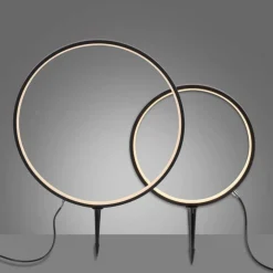 Just Light LED Wegeleuchte mit Erdspieß 2er Set 66 cm IP65 Schwarz* Metall Lampen|Designerlampen