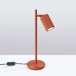 Sollux Leselampe GU10 43 cm hoch Aluminium in Rot Modern schwenkbar* Bürolampen|Schlafzimmer Lampen