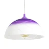 Lamkur Lila Hängeleuchte Glas rund Retro Esstisch ADANIA* Hängelampen|Esszimmer Lampen