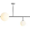 ALDEX Längliche Deckenlampe Metall Glas in Chrom Weiß 117 cm* Deckenleuchten|Badezimmer Lampe