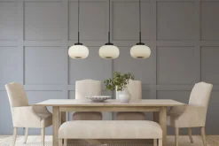 Searchlight Längliche Hängelampe 3-flammig B: 104 cm Glas Metall E27* Hängelampen|Esszimmer Lampen