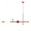 ALDEX Längliche Hängeleuchte Rot Weiß Glas 6-flammig E14 E27* Hängelampen|Bürolampen