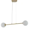 Sigma Längliche Pendelleuchte Gold Glas Kugel G9 bis 0,6 m* Hängelampen|Kugellampen