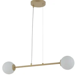 Sigma Längliche Pendelleuchte Gold Glas Kugel G9 bis 0,6 m* Hängelampen|Kugellampen