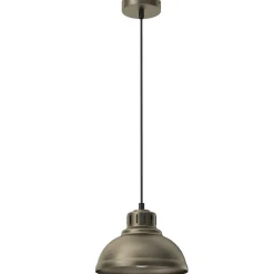 Best Luminex Loft Hängelampe in Gold Metall Ø21 cm E27 akzentuiert