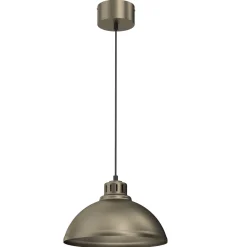 Outlet Luminex Loft Hängelampe in Gold Metall Ø30 cm E27 akzentuiert