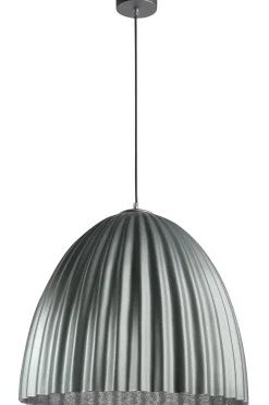 Sigma Loft Hängelampe Metall Silber geriffelt Ø50 cm rund E27* Wohnzimmerlampen|Esszimmer Lampen