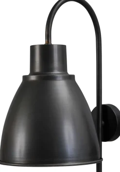 Masterlight Loft Hotelleuchte E27 Loft in Schwarz Roter Metall Optik* Wandleuchten|Küchenlampen