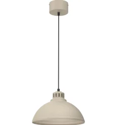 Clearance Luminex Loft Pendelleuchte Beige Metall Ø30 cm E27 akzentuiert