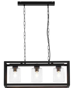 Jupiter Loft Pendelleuchte Metall Glas 3-flammig stilvoll* Glaslampen|Wohnzimmerlampen