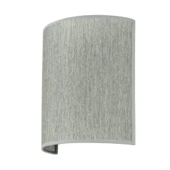 Sale Duolla Loft Wandlampe Stoff Schirm halbrund E27 in Grau ALICE