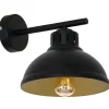 Luminex Loft Wandleuchte Metall Schwarz Gold T:26 cm dekorativ* Wandleuchten|Schlafzimmer Lampen