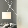Clearance Nowodvorski Loft Wandleuchte mit Schalter VIPER flexibel Weiß