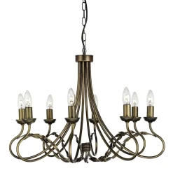 Elstead Lüster GOTICA 6 Antik Gold Ø70cm kürzbar Esstisch* Rustikale Lampen|Designerlampen