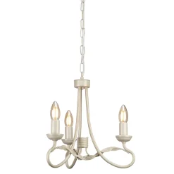 Outlet Elstead Lüster GOTICA 6 Creme 3xE14 kürzbar Rustikal Lampe