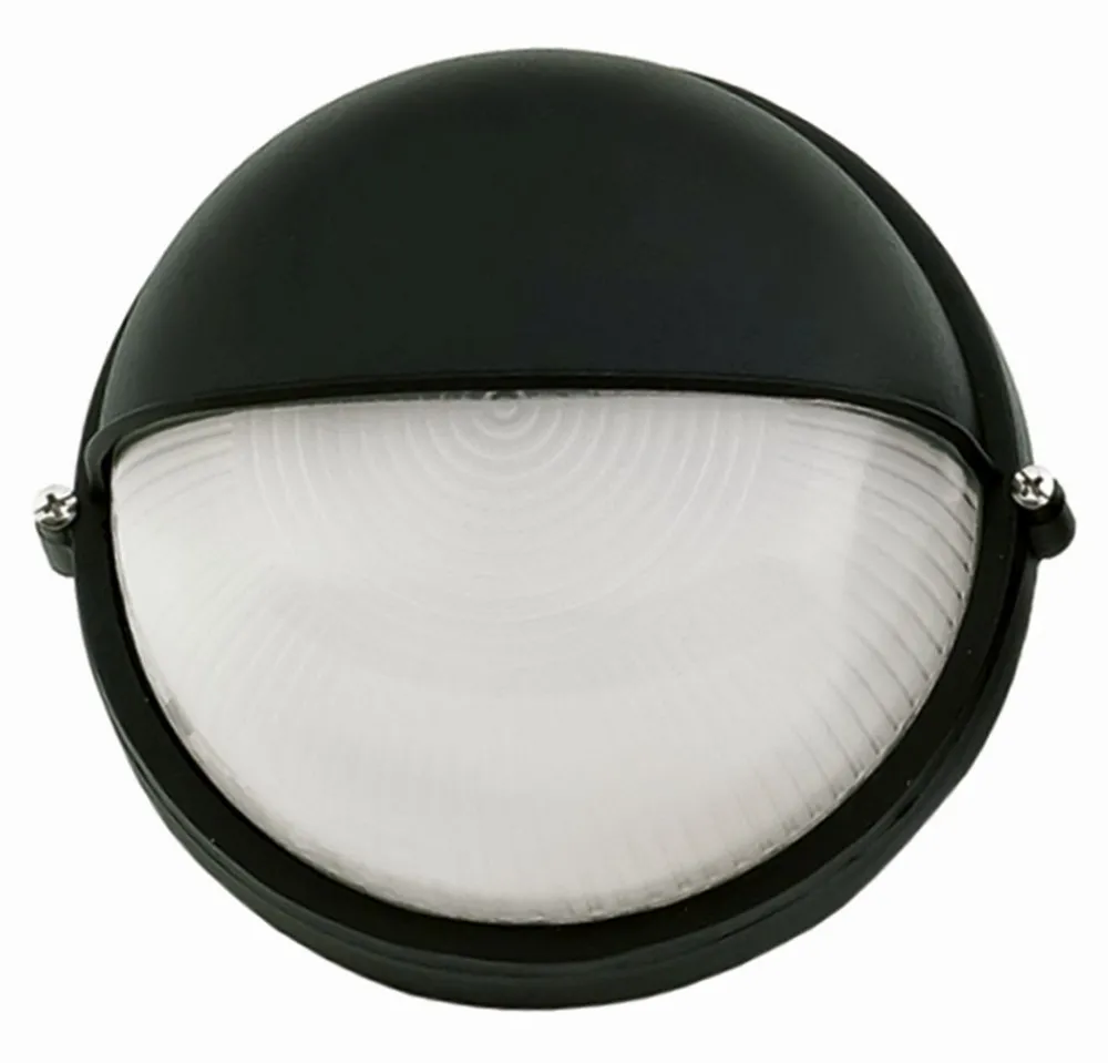 Lido Maritime Außenwandleuchte IP44 rund Ø19cm Schwarz Weiß* Rustikale Lampen|Maritime Lampen