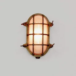 Giovanni Battista Maritime Feuchtraumleuchte Außen Messing & Glas* Außenleuchten Antik|Außenwandleuchten