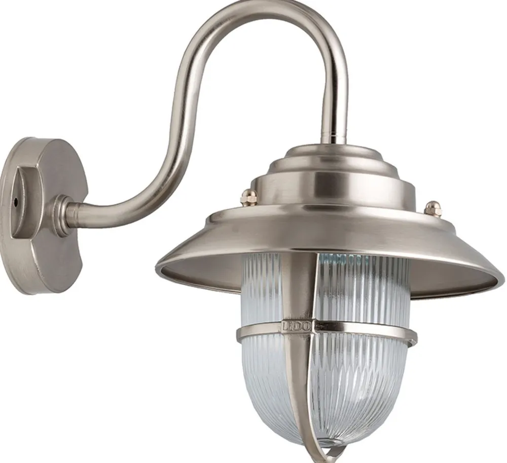 Hot Lido Maritime Laterne außen Wand Haus Hof Echt-Messing