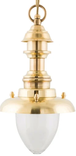 Lido Maritime Pendelleuchte Messing Glas IP43 Terrasse* Außenleuchten Antik|Außenleuchten Messing