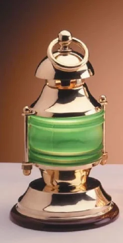 Laura Suardi Maritime Tischleuchte Glasschirm Grün Messing* Tischlampen|Lampen Aus Aller Welt