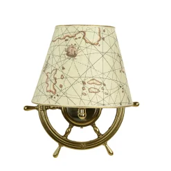Laura Suardi Maritime Wand Lampe Messing Steuerrad VELIERO* Wandleuchten|Lampen Aus Aller Welt