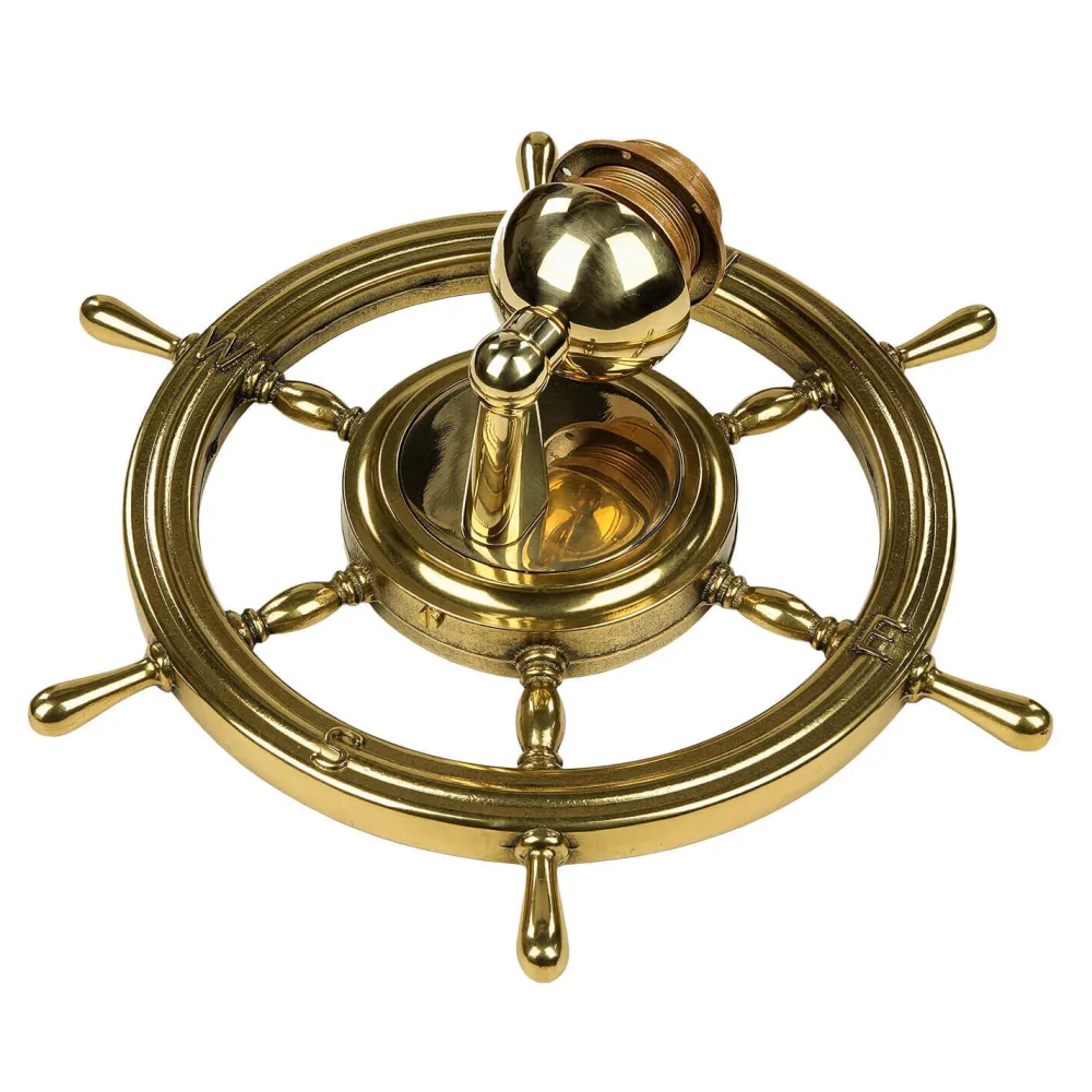 Laura Suardi Maritime Wand Lampe Messing Steuerrad VELIERO* Wandleuchten|Lampen Aus Aller Welt