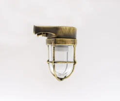 Andromeda Maritime Wandlampe außen Messing Glas 16,5 cm hoch IP64 E27* Außenleuchten Antik|Außenwandleuchten