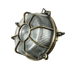 Best Lido Maritime Wandlampe Außen SIFNOS Echt Messing Antik