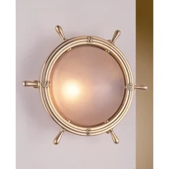 Laura Suardi Maritime Wandlampe Messing Glas Flur Wohnzimmer