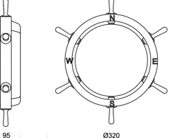 Laura Suardi Maritime Wandlampe Messing Glas Flur Wohnzimmer