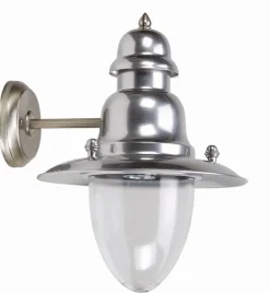 New Lido Maritime Wandleuchte außen IP43 in Nickel matt E27
