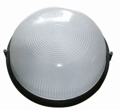 Hot Lido Maritime Wandleuchte außen IP44 rund Ø26cm Schwarz Weiß