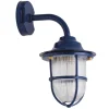 Hot Lido Maritime Wandleuchte außen Messing Glas H: 31 cm IP64 Blau