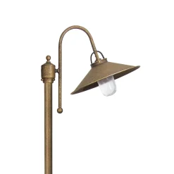 Giovanni Battista Maritime Wegeleuchte Messing Glas IP44 210 cm hoch E27* Außenleuchten Antik|Außenleuchten Messing