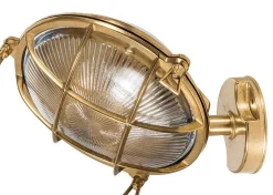 Outlet Lido Massive Schiffslampe Messing IP64 rostfrei Haus Hof