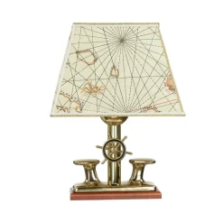 Sale Laura Suardi Massive Tischlampe Messing maritimes Design H:33cm