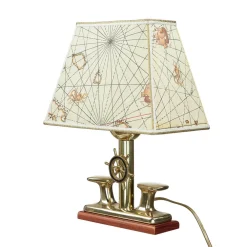 Sale Laura Suardi Massive Tischlampe Messing maritimes Design H:33cm
