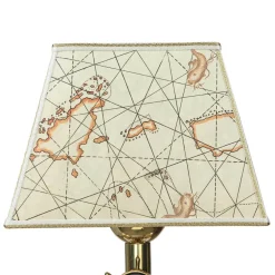 Sale Laura Suardi Massive Tischlampe Messing maritimes Design H:33cm