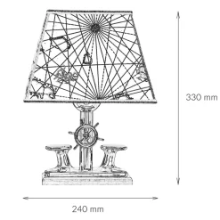 Sale Laura Suardi Massive Tischlampe Messing maritimes Design H:33cm