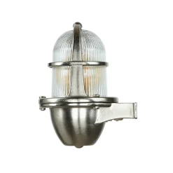 Lido Massive Wandleuchte Außen in Nickel Messing Glas* Außenwandleuchten|Rustikale Lampen