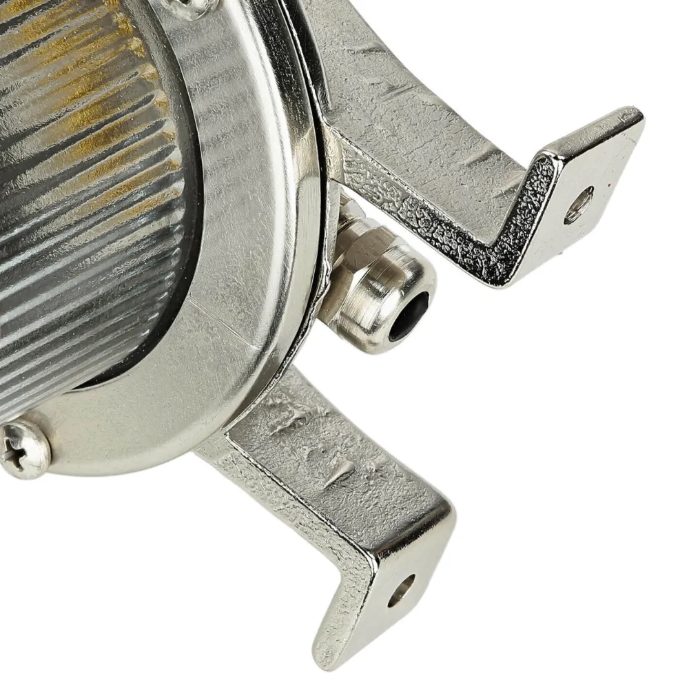 Lido Massive Wandleuchte Außen in Nickel Messing Glas* Außenwandleuchten|Rustikale Lampen