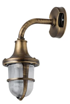Lido Messing Außenwandleuchte IP64 Maritim Hof SANTORIN* Außenleuchten Antik|Außenleuchten Messing