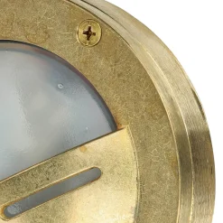 Lido Messing Außenwandleuchte rund IP64 Ø14cm Maritim* Rustikale Lampen|Metall Lampen