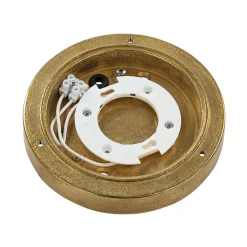 Lido Messing Außenwandleuchte rund IP64 Ø14cm Maritim* Rustikale Lampen|Metall Lampen