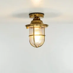 Sale Lido Messing Deckenleuchte außen IP54 Maritim Terrasse