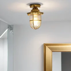 Sale Lido Messing Deckenleuchte außen IP54 Maritim Terrasse