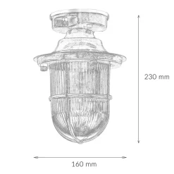 Sale Lido Messing Deckenleuchte außen IP54 Maritim Terrasse