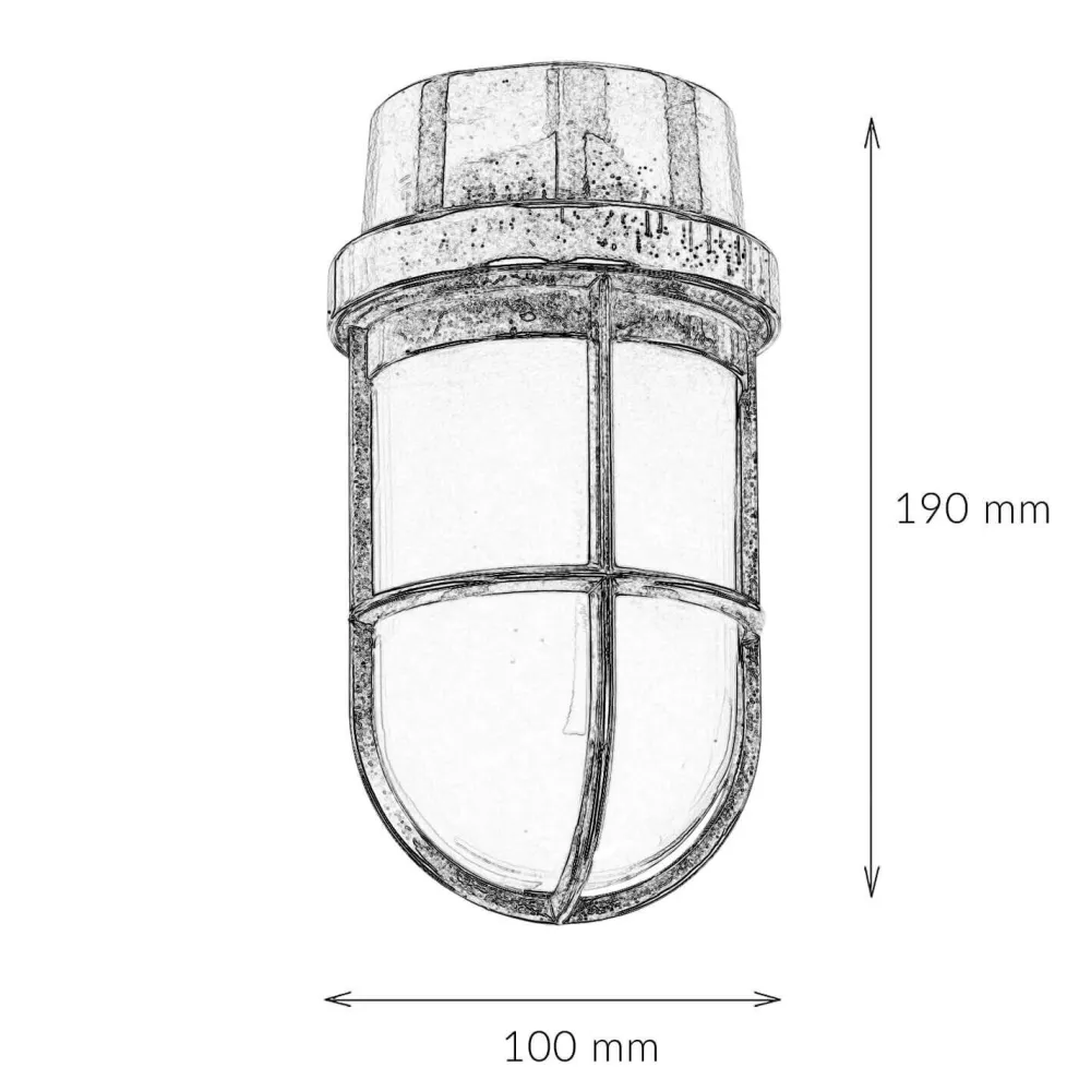 Discount Laura Suardi Messing Deckenleuchte IP44 Maritim Schiff außen