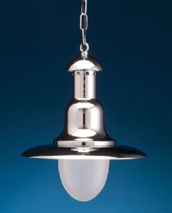 Best Laura Suardi Messing Hängelampe Esstisch in Chrom maritim edel