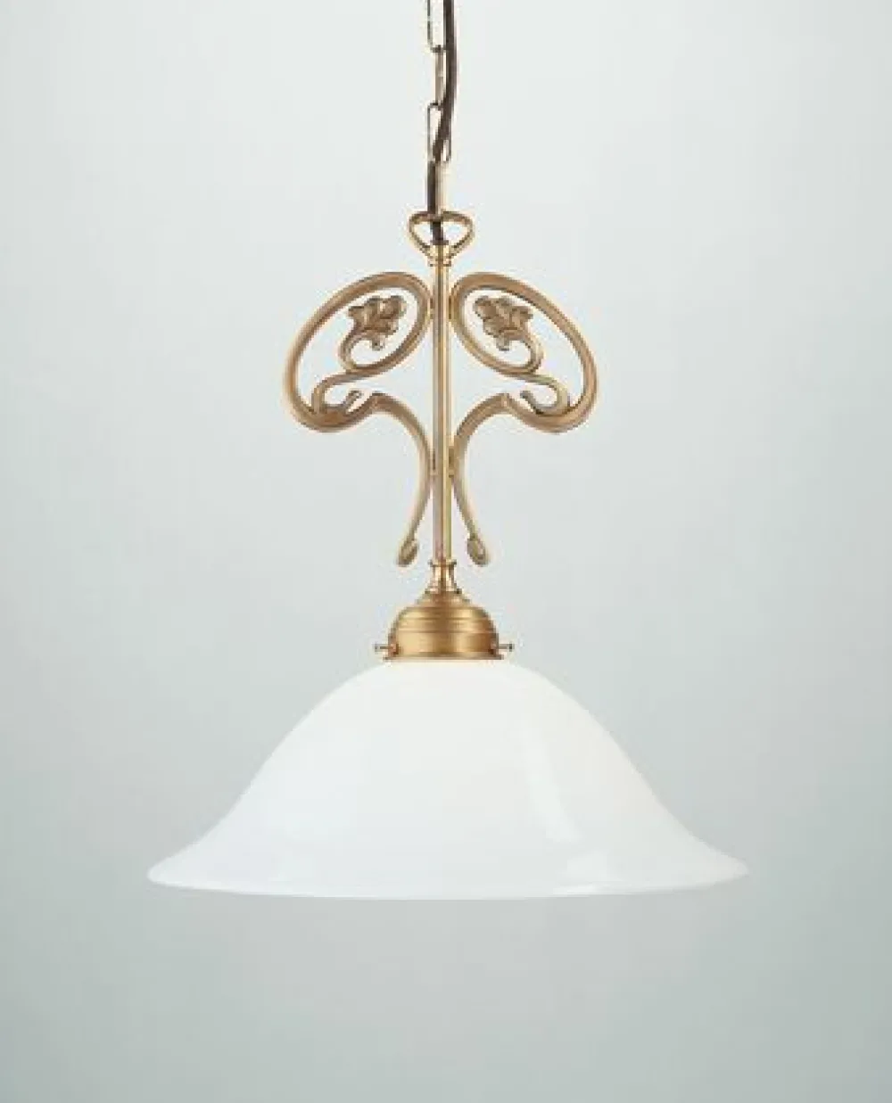 Online Berliner Messingleuchten Messing Pendelleuchte Glas wohnlich E27 Ø35 cm blendarm